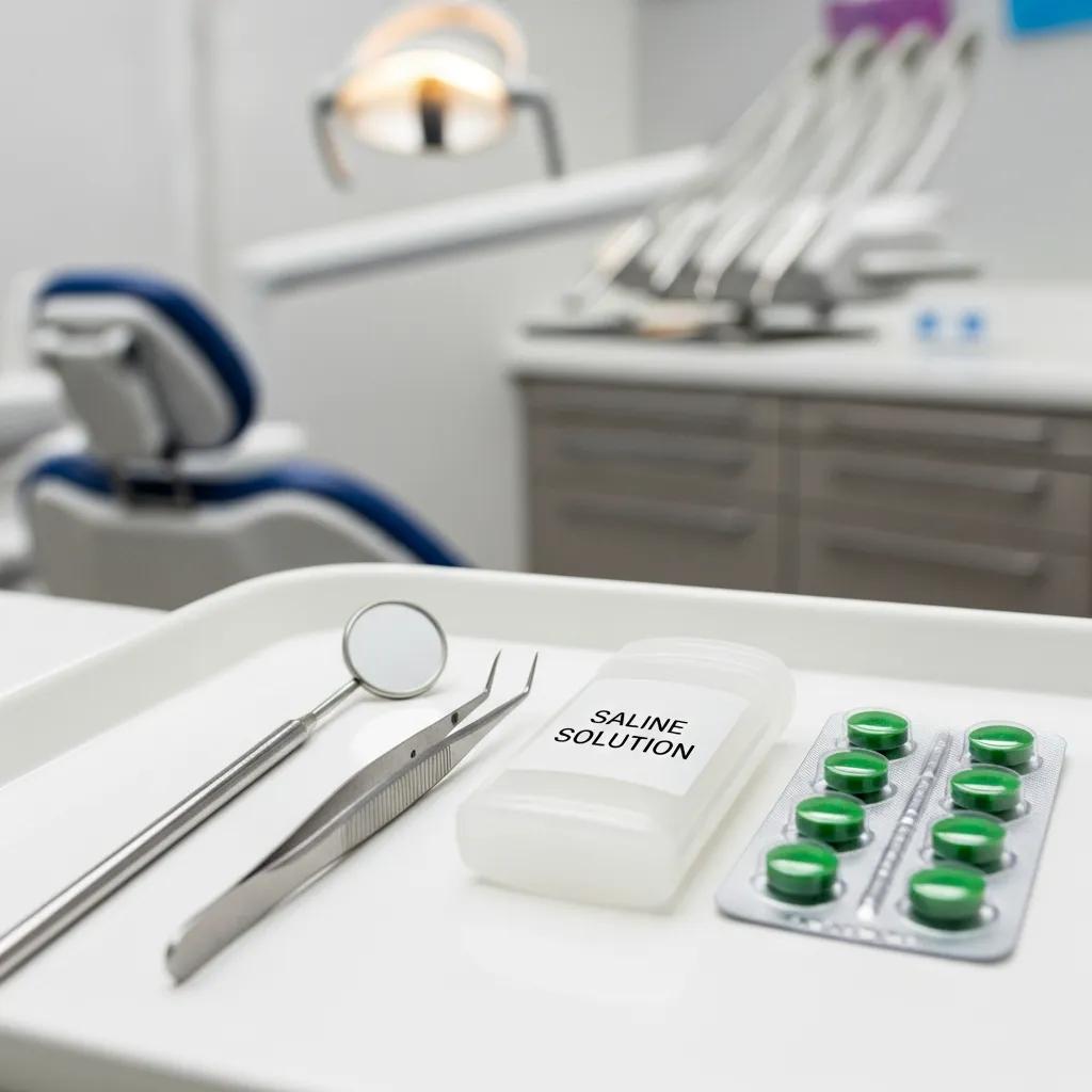 Emergency dental kit and tools ready for urgent care at Alpha Dental
