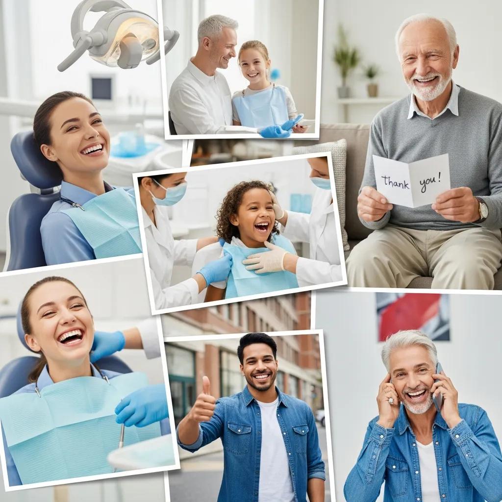 Smiling patients after receiving emergency dental care at Alpha Dental